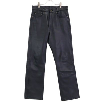 YAMAHA ヤマハ 【YAMAHA Y'S GEAR】ﾌﾞﾗｯｸ ｶｳﾚｻﾞｰ ﾊﾟﾝﾂ ボトムス 32