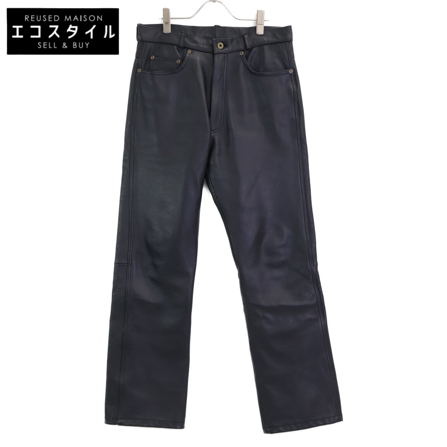 YAMAHA ヤマハ 【YAMAHA Y'S GEAR】ﾌﾞﾗｯｸ ｶｳﾚｻﾞｰ ﾊﾟﾝﾂ ボトムス 32