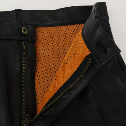 YAMAHA ヤマハ 【YAMAHA Y'S GEAR】ﾌﾞﾗｯｸ ｶｳﾚｻﾞｰ ﾊﾟﾝﾂ ボトムス 32