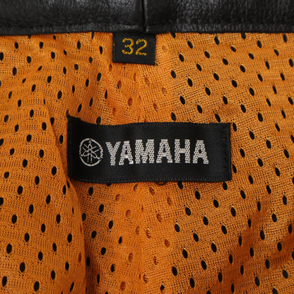 YAMAHA ヤマハ 【YAMAHA Y'S GEAR】ﾌﾞﾗｯｸ ｶｳﾚｻﾞｰ ﾊﾟﾝﾂ ボトムス 32