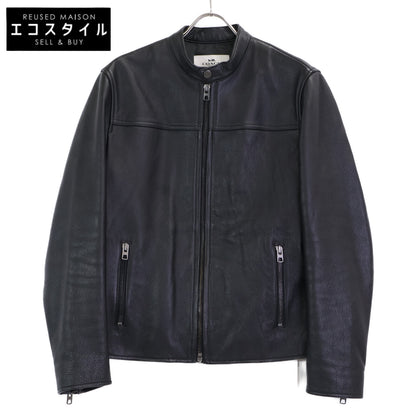 COACH コーチ F86594 ﾌﾞﾗｯｸ ｶｳﾚｻﾞｰ ｼﾝｸﾞﾙﾗｲﾀﾞｰｽｼﾞｬｹｯﾄ ジャケット S