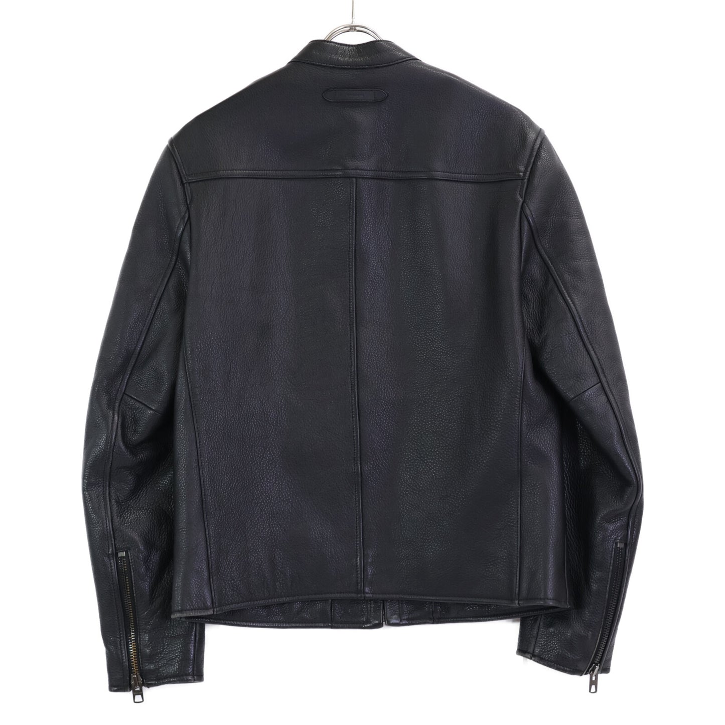 COACH コーチ F86594 ﾌﾞﾗｯｸ ｶｳﾚｻﾞｰ ｼﾝｸﾞﾙﾗｲﾀﾞｰｽｼﾞｬｹｯﾄ ジャケット S