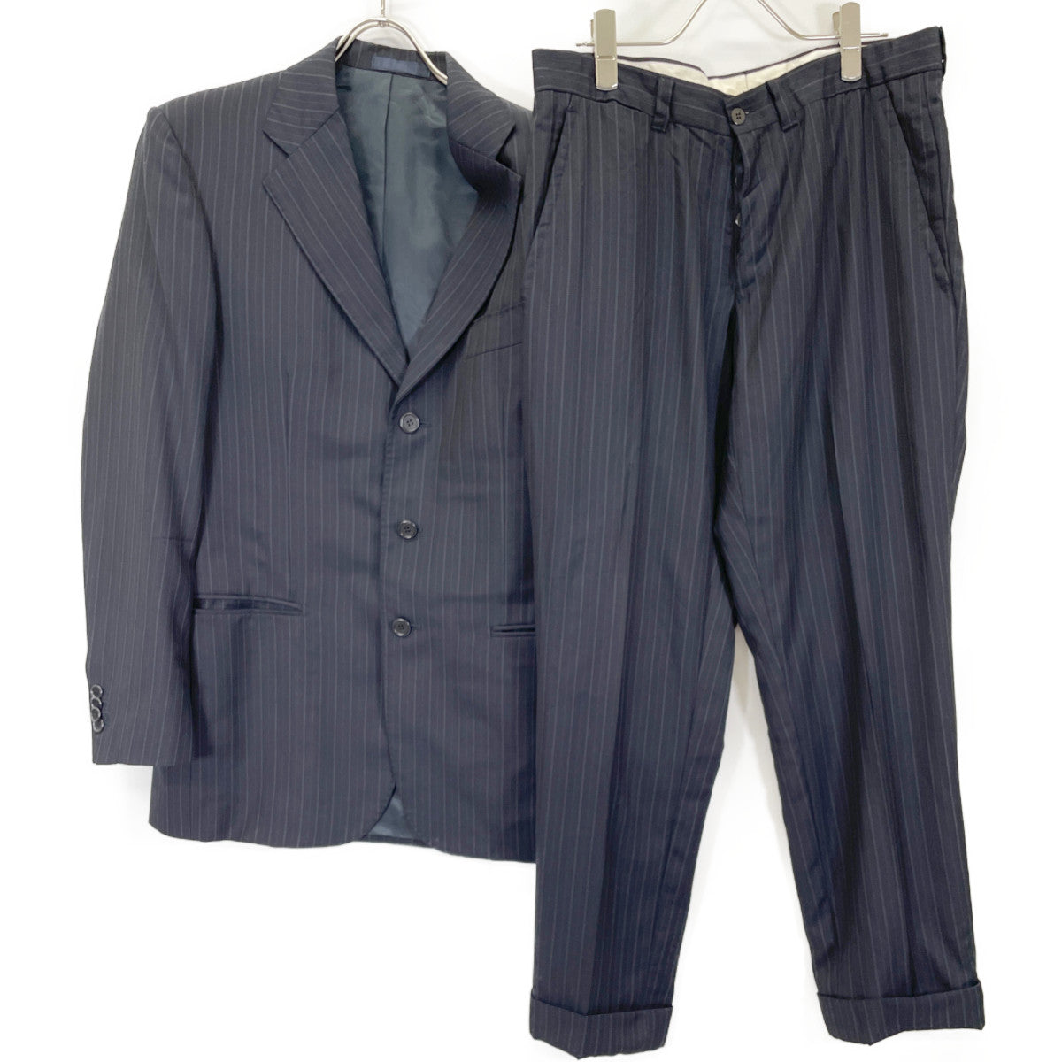 STILE LATINO スティレラティーノ VAU230BV ﾈｲﾋﾞｰ ｽﾄﾗｲﾌﾟ ｽｰﾂ スーツ セットアップ 48