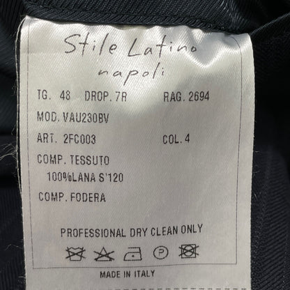STILE LATINO スティレラティーノ VAU230BV ﾈｲﾋﾞｰ ｽﾄﾗｲﾌﾟ ｽｰﾂ スーツ セットアップ 48