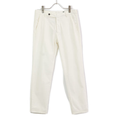 BERWICH ベルウィッチ ホワイト ガーメントダイコットンストレッチギャバジンテーパードパンツ ボトムス 46
