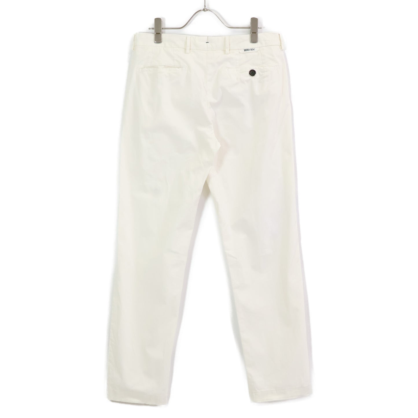 BERWICH ベルウィッチ ホワイト ガーメントダイコットンストレッチギャバジンテーパードパンツ ボトムス 46