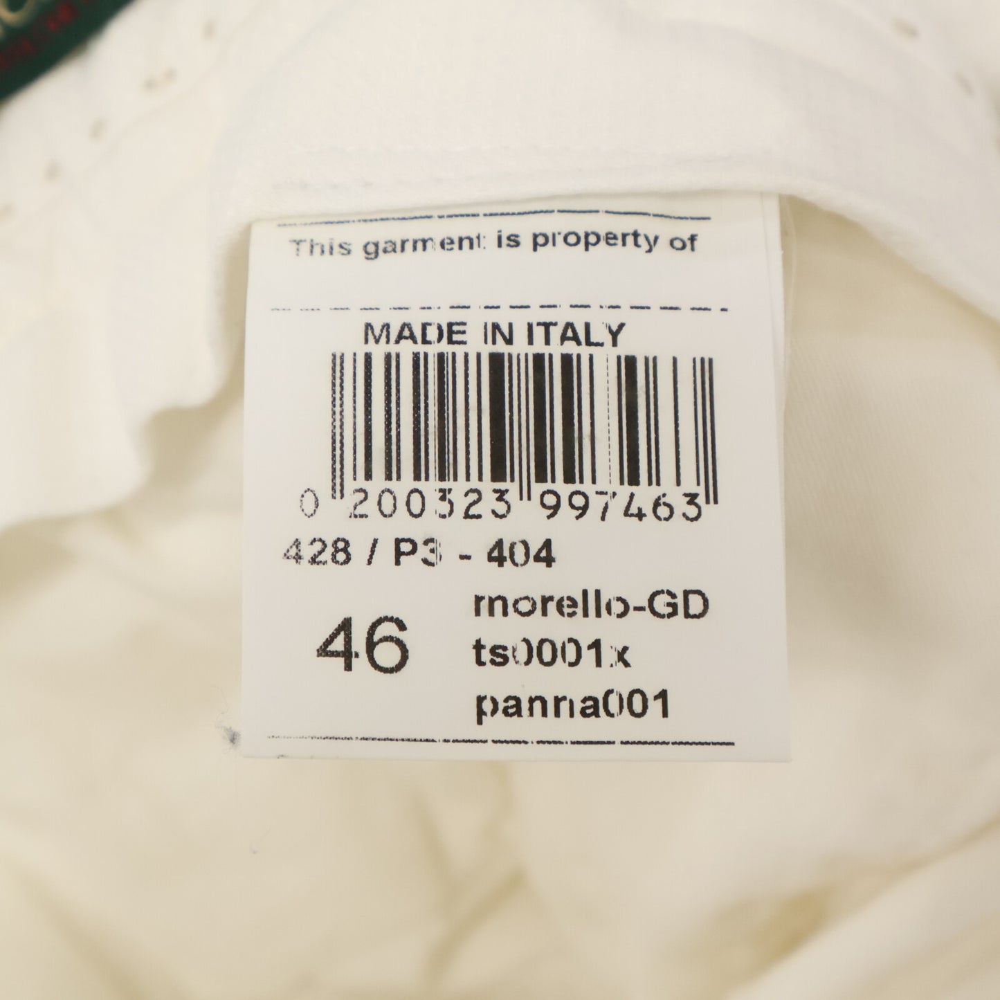 BERWICH ベルウィッチ ホワイト ガーメントダイコットンストレッチギャバジンテーパードパンツ ボトムス 46