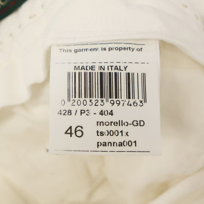 BERWICH ベルウィッチ ホワイト ガーメントダイコットンストレッチギャバジンテーパードパンツ ボトムス 46