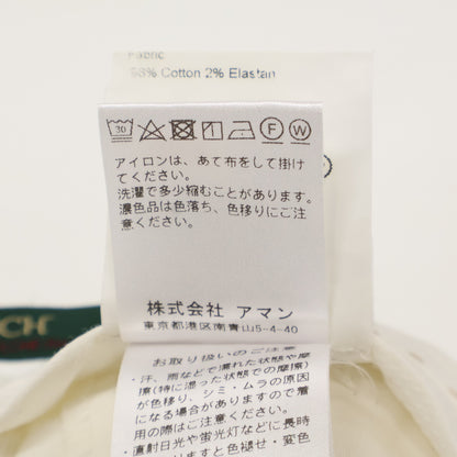 BERWICH ベルウィッチ ホワイト ガーメントダイコットンストレッチギャバジンテーパードパンツ ボトムス 46