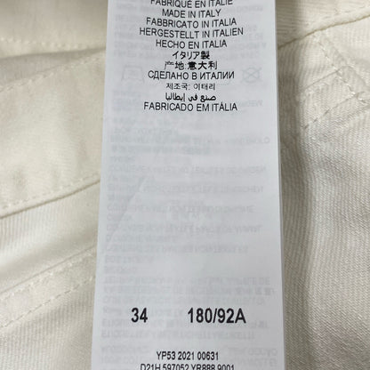 SAINT LAURENT PARIS サンローランパリ 597052 ﾎﾜｲﾄ ﾃﾞﾆﾑﾊﾟﾝﾂ ボトムス 34