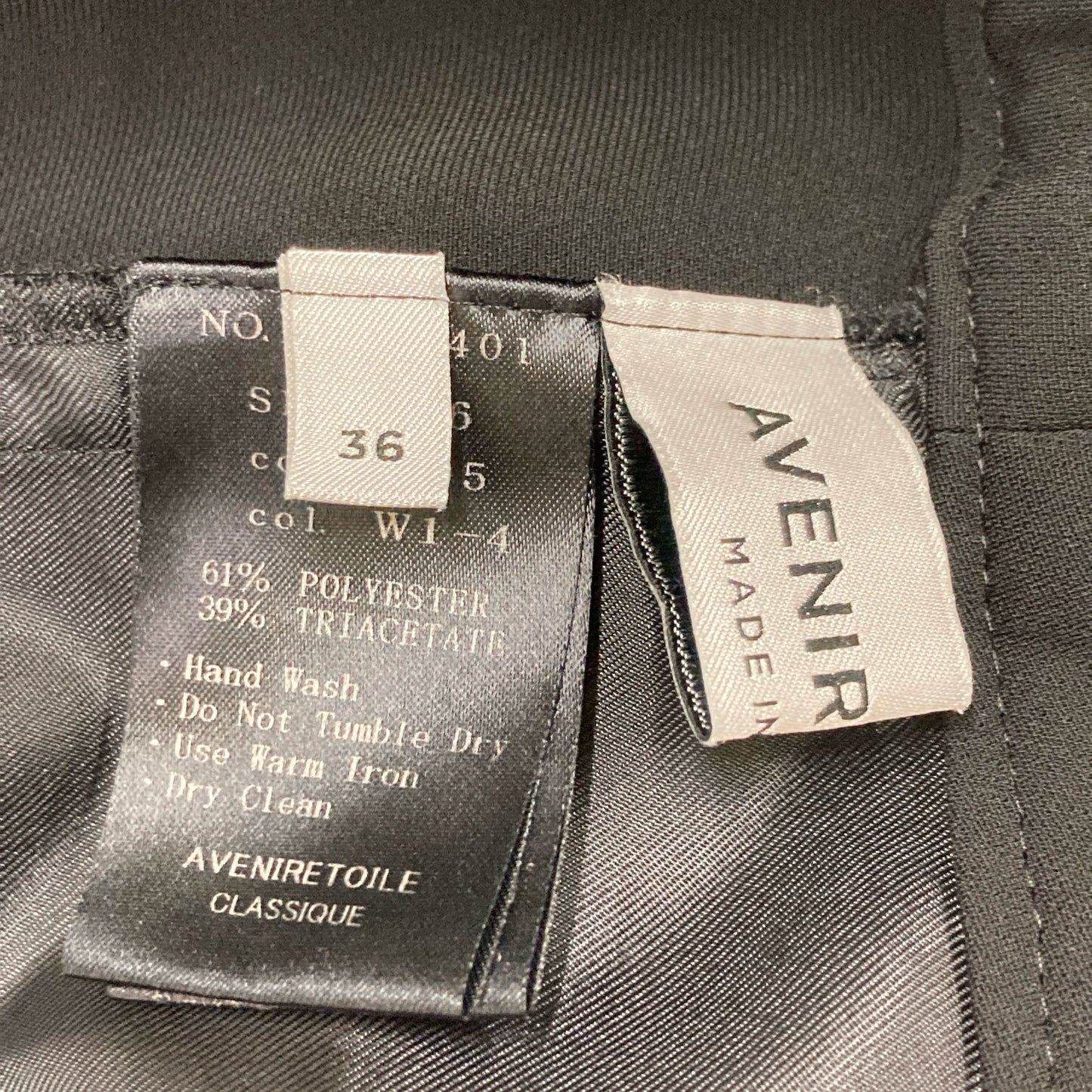Aveniretoile アベニールエトワール R542-401 ﾌﾞﾗｯｸ ﾀﾞﾌﾞﾙｸﾛｽｾﾝﾀｰﾌﾟﾚｽﾃｰﾊﾟｰﾄﾞﾊﾟﾝﾂ ボトムス 36