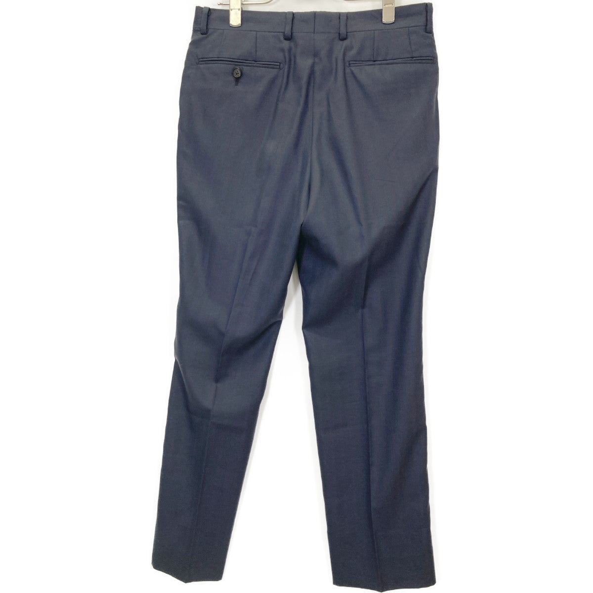 Aquascutum アクアスキュータム ﾈｲﾋﾞｰ ｳｰﾙｼﾙｸ ｽﾄﾗｲﾌﾟ ｼﾝｸﾞﾙ 2B ｽｰﾂ スーツ セットアップ A5