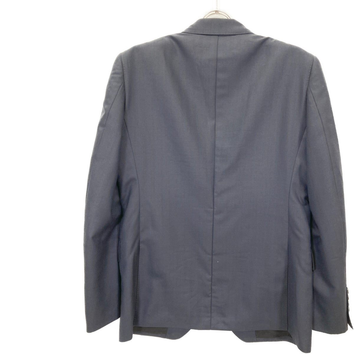 Aquascutum アクアスキュータム ﾈｲﾋﾞｰ ｳｰﾙｼﾙｸ ｽﾄﾗｲﾌﾟ ｼﾝｸﾞﾙ 2B ｽｰﾂ スーツ セットアップ A5