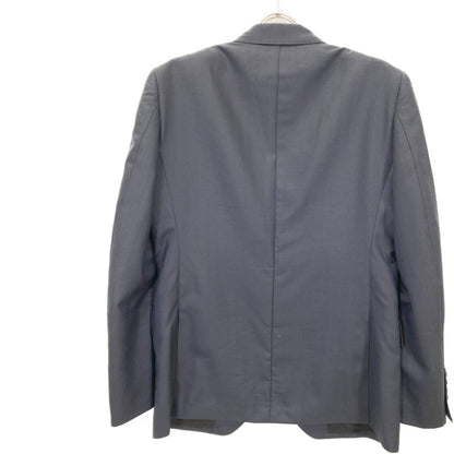 Aquascutum アクアスキュータム ﾈｲﾋﾞｰ ｳｰﾙｼﾙｸ ｽﾄﾗｲﾌﾟ ｼﾝｸﾞﾙ 2B ｽｰﾂ スーツ セットアップ A5