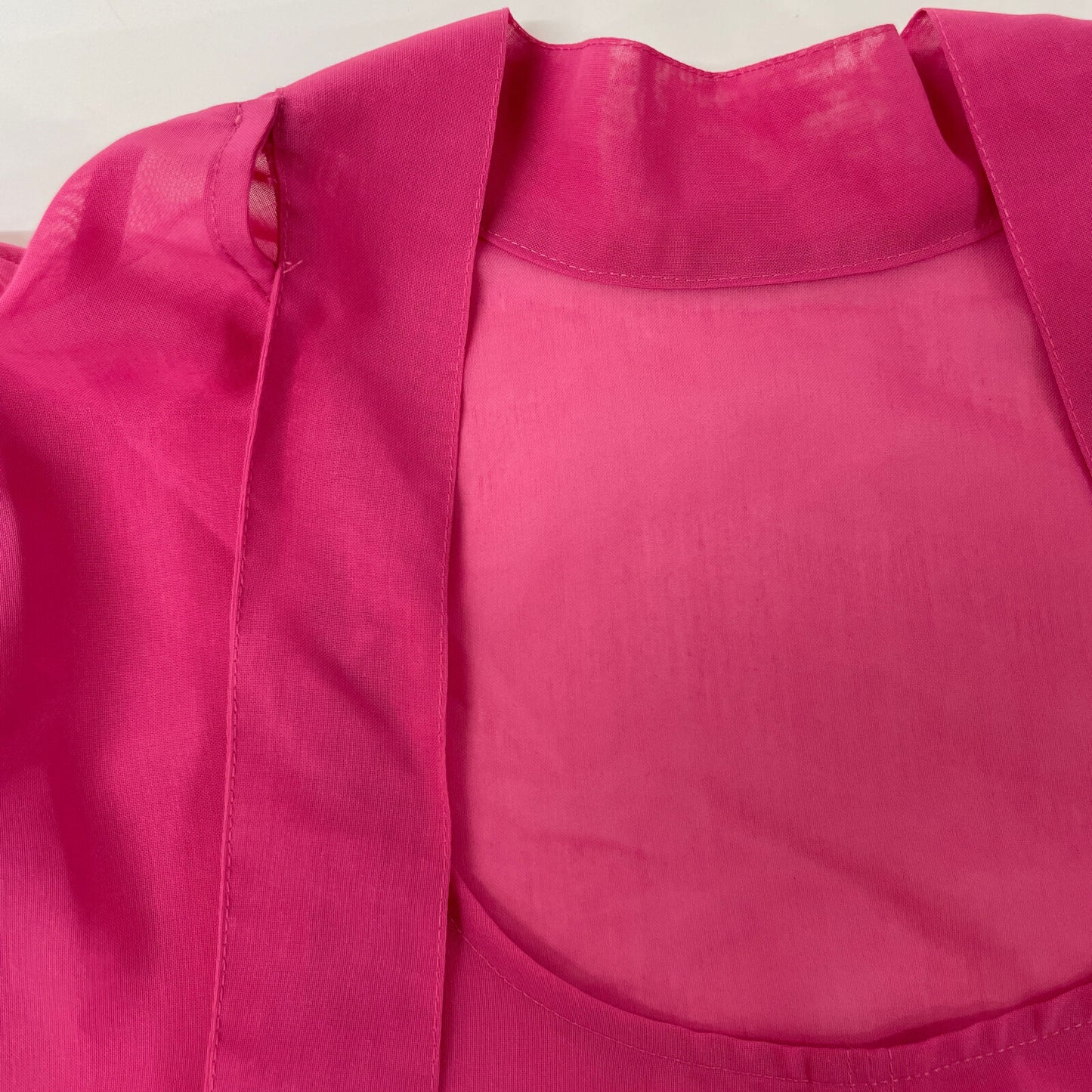 BORDERS at BALCONY ボーダーズアットバルコニー ﾋﾟﾝｸ PUFF SLEEVE SHEER BLOUSE トップス 38