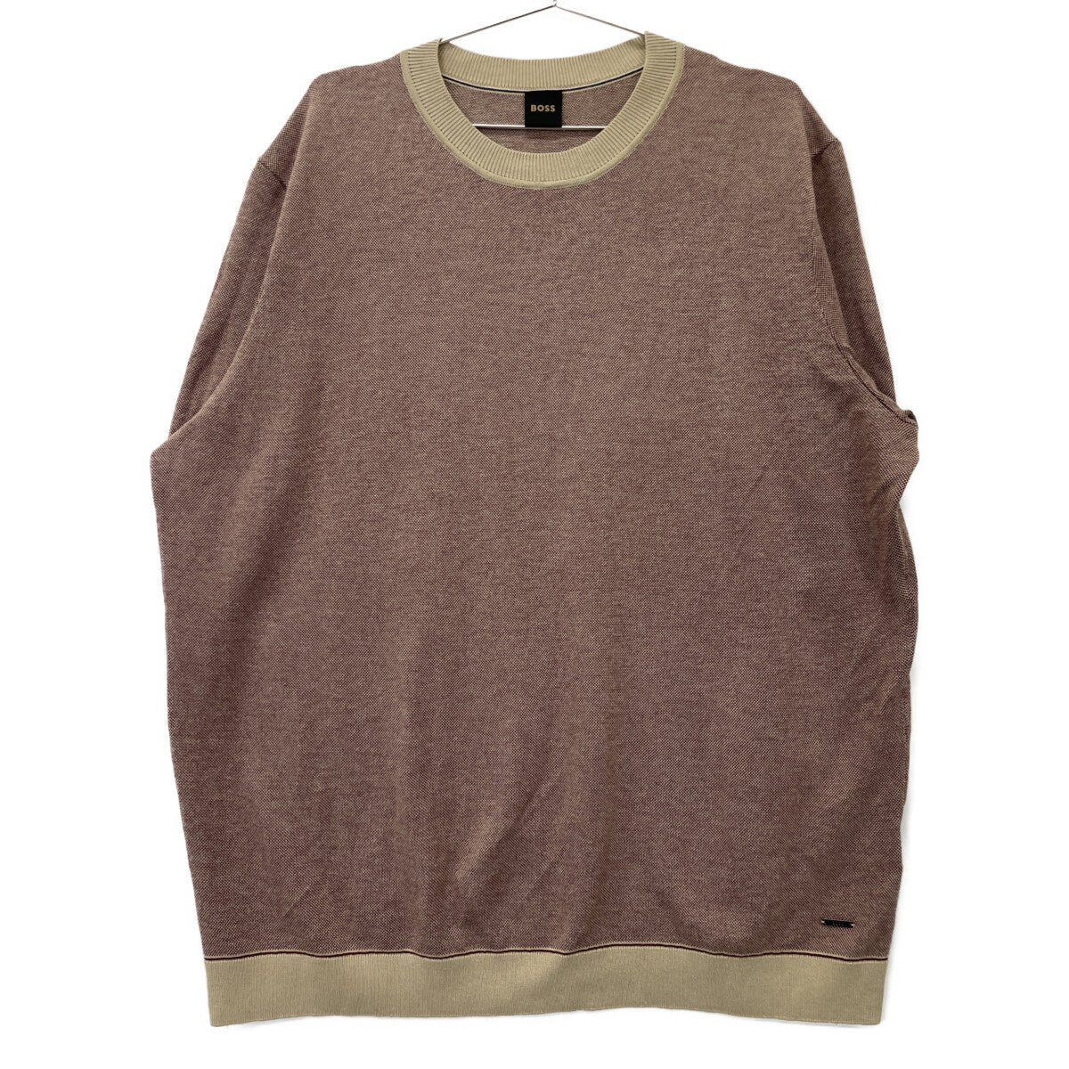 BOSS ボス ﾌﾞﾗｳﾝﾍﾞｰｼﾞｭ T-Teo 10242188 半袖ﾆｯﾄ ｼｬﾂ トップス XXL