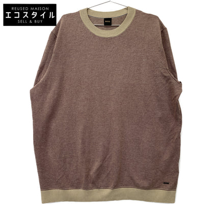BOSS ボス ﾌﾞﾗｳﾝﾍﾞｰｼﾞｭ T-Teo 10242188 半袖ﾆｯﾄ ｼｬﾂ トップス XXL