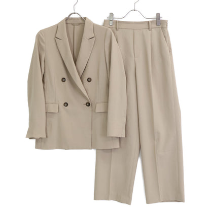 アストリアフルール 16802-02 26802-02 ﾍﾞｰｼﾞｭ ﾀﾞﾌﾞﾙｼﾞｬｹｯﾄ ﾀｯｸﾊﾟﾝﾂ 2点 スーツ セットアップ S/M