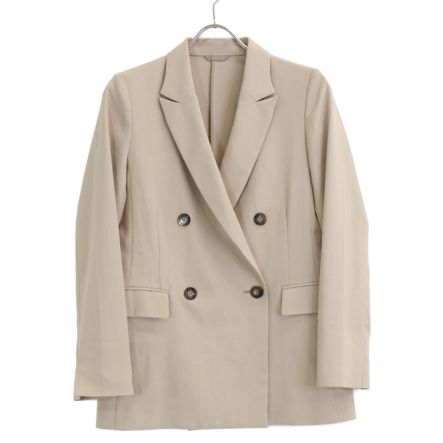 アストリアフルール 16802-02 26802-02 ﾍﾞｰｼﾞｭ ﾀﾞﾌﾞﾙｼﾞｬｹｯﾄ ﾀｯｸﾊﾟﾝﾂ 2点 スーツ セットアップ S/M