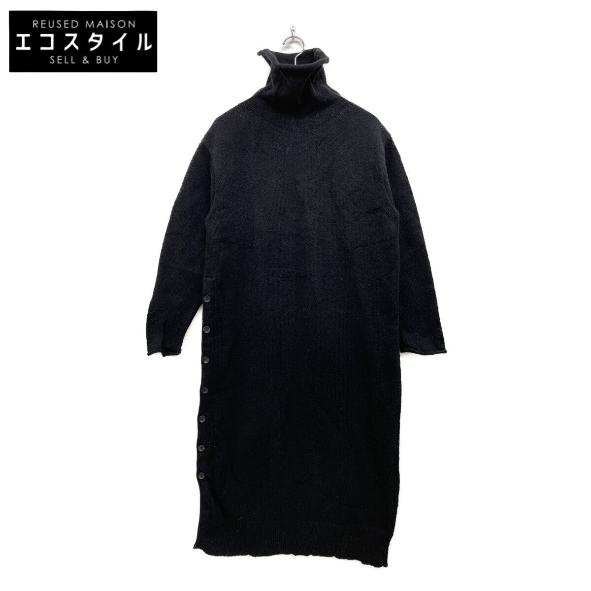 beautifulpeople ビューティフルピープル ﾌﾞﾗｯｸ 1025204003 cotton high neck knitting dress ワンピース 36