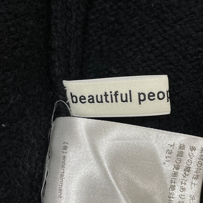 beautifulpeople ビューティフルピープル ﾌﾞﾗｯｸ 1025204003 cotton high neck knitting dress ワンピース 36
