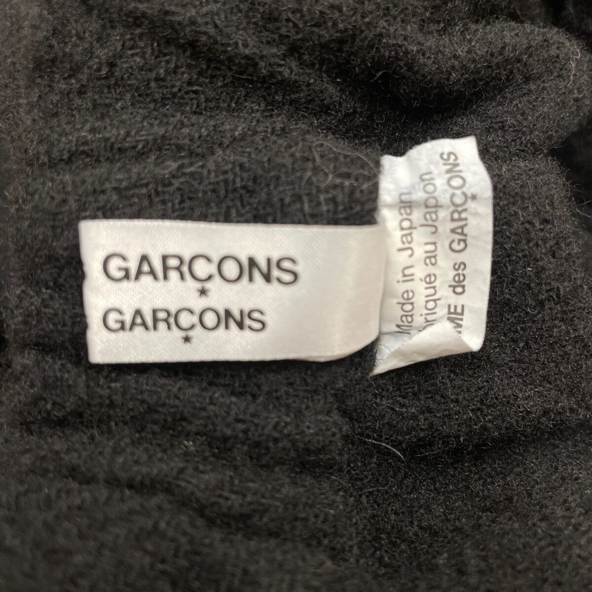 COMMEdesGARCONS コムデギャルソン ｺﾑｺﾑ ﾌﾞﾗｯｸ AD2024 RN-S003 ｳｰﾙ 縮絨 ｽｶｰﾄ スカート XS