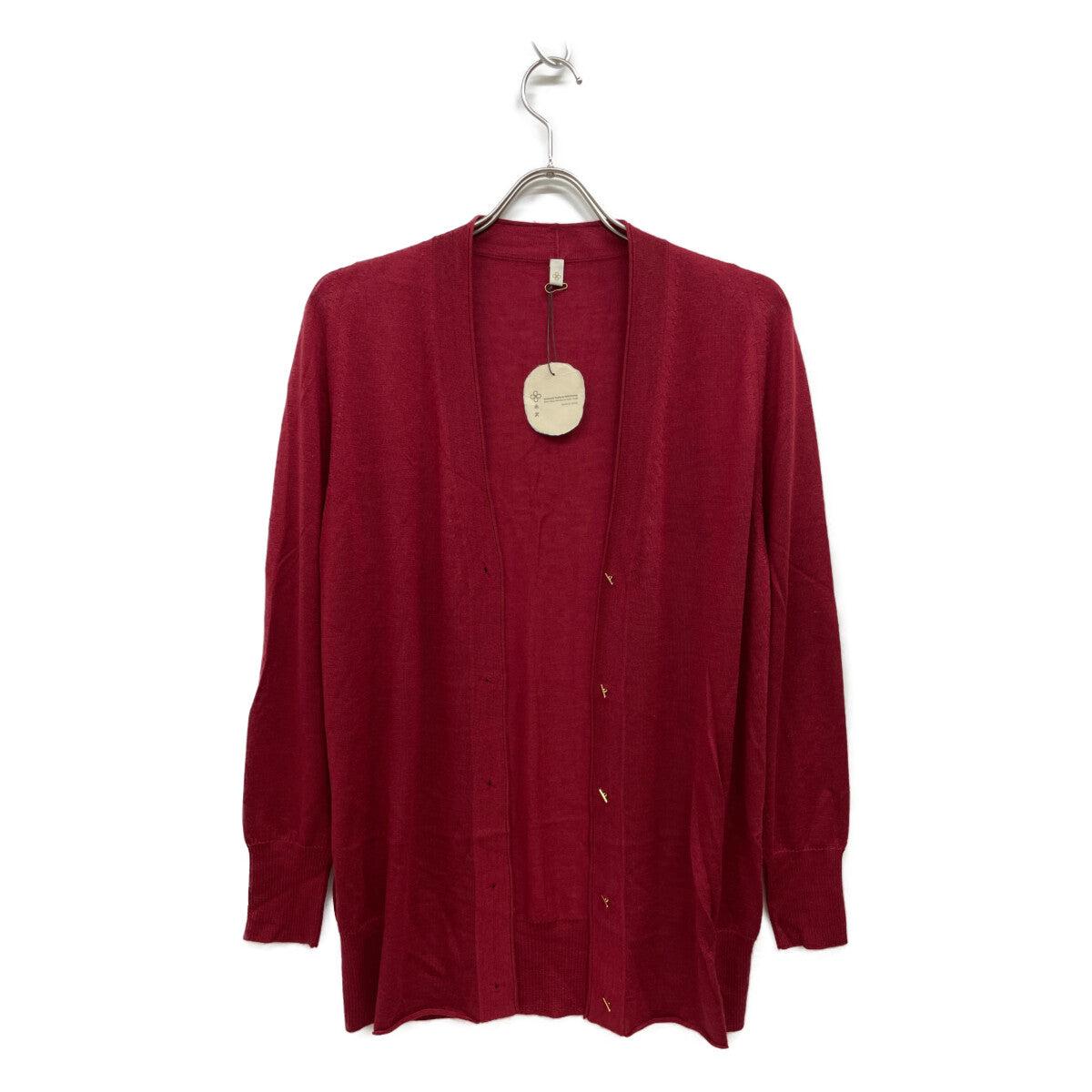 TOYOBOSHI トウヨウボウシ 糸衣 あずき NAEBA-STH ｶｼﾐﾔｼﾙｸ 09ITｰCS0003 ﾆｯﾄｶｰﾃﾞｨｶﾞﾝ トップス F