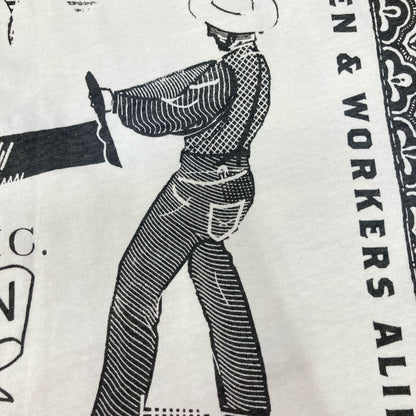 RRL ダブルアールエル ﾎﾜｲﾄ TWO COWBOY ﾌﾟﾘﾝﾄ Tｼｬﾂ トップス S