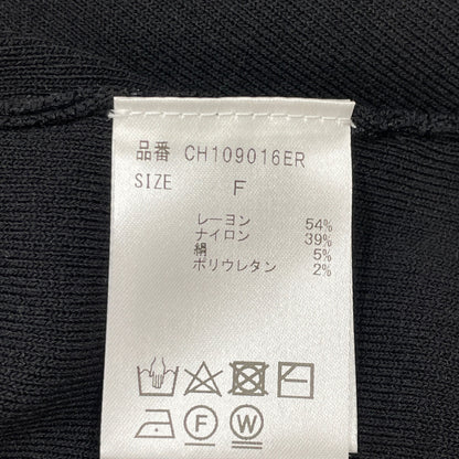 Chaos カオス 黒 ｼﾙｸ混ﾆｯﾄｵｰﾙｲﾝﾜﾝ オールインワン F