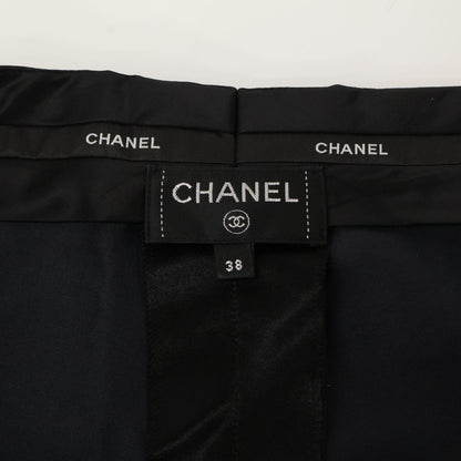 CHANEL シャネル 【美品/国内正規/22SS】P72423V64121 シルク混 獅子ボタン サテンパンツ/ ボトムス 38