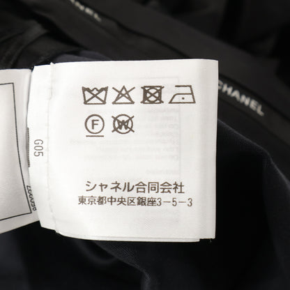 CHANEL シャネル 【美品/国内正規/22SS】P72423V64121 シルク混 獅子ボタン サテンパンツ/ ボトムス 38