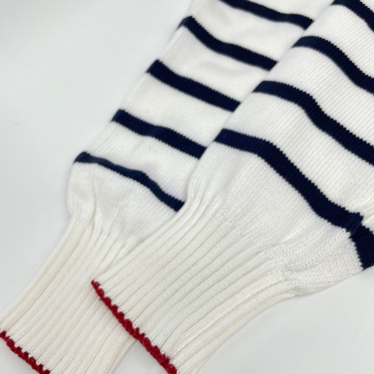 BRUNELLO CUCINELLI ブルネロクチネリ 21年製 ﾎﾜｲﾄ ｺｯﾄﾝ ﾎﾞｰﾀﾞｰ ﾆｯﾄｾｰﾀｰ トップス 46