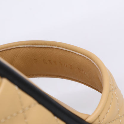 CHANEL シャネル G39143 22A メティエダールコレクション ココマーク マトラッセ ラットフォーム ベルクロ サンダル シューズ 38