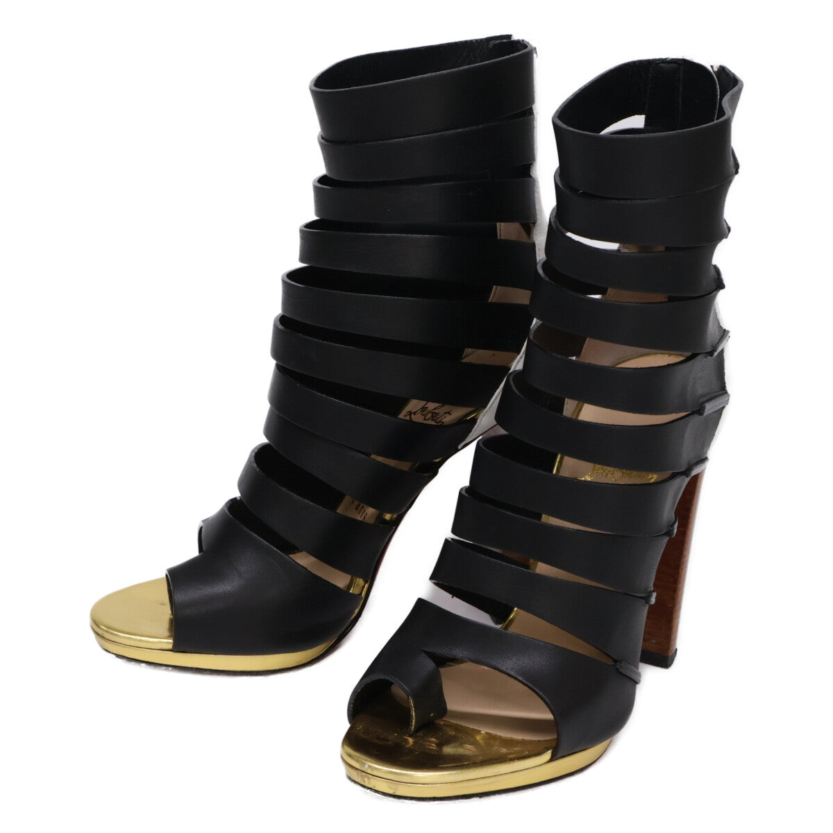 Christian Louboutin クリスチャンルブタン Decoup blocked レザー アンクルブーツ/ シューズ 35 1/2