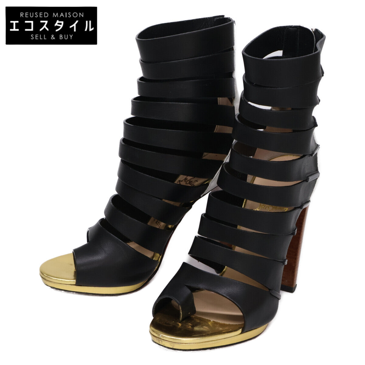 Christian Louboutin クリスチャンルブタン Decoup blocked レザー アンクルブーツ/ シューズ 35 1/2