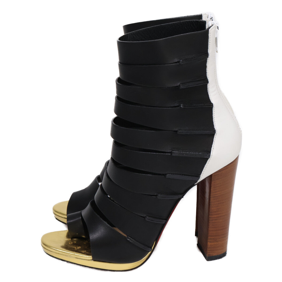 Christian Louboutin クリスチャンルブタン Decoup blocked レザー アンクルブーツ/ シューズ 35 1/2