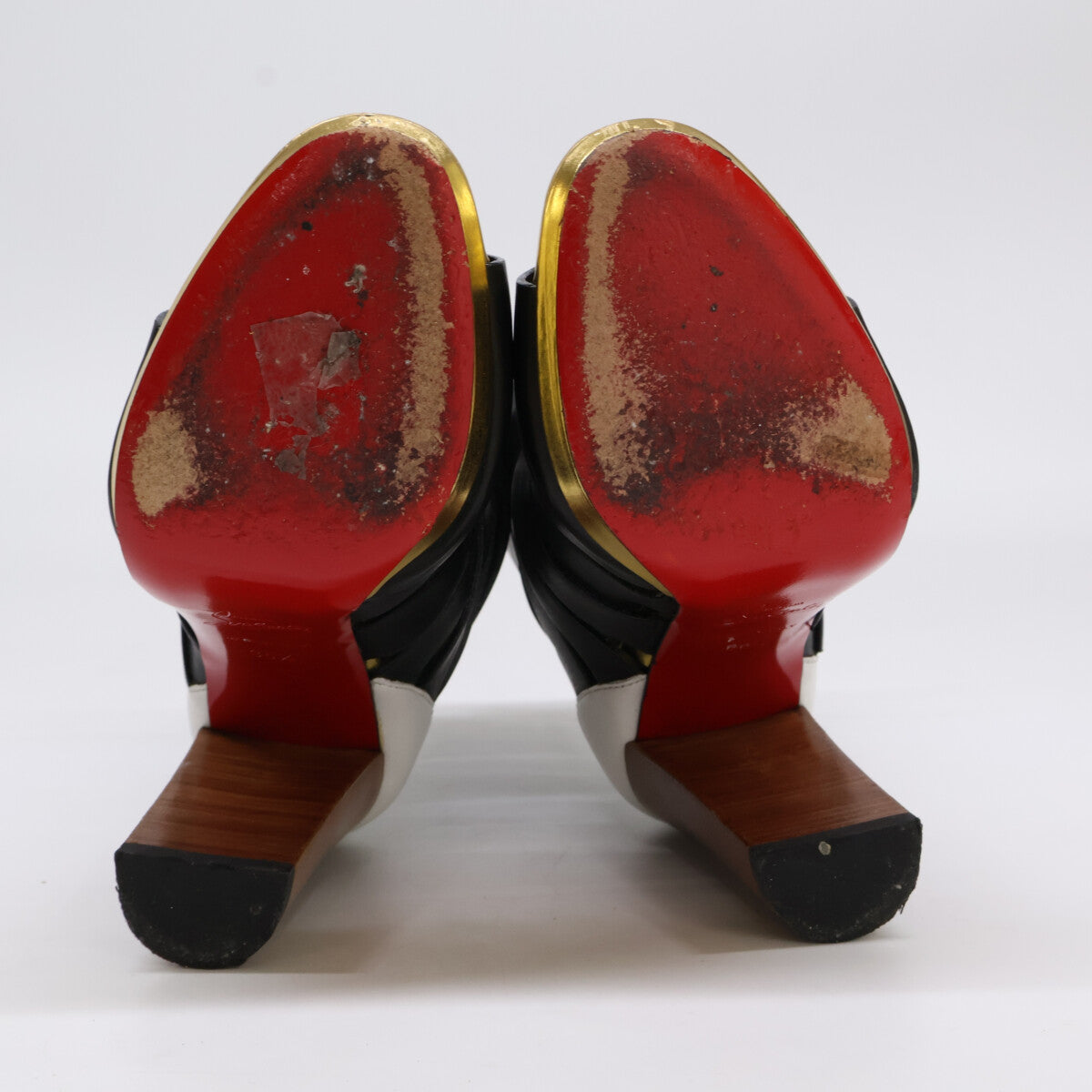 Christian Louboutin クリスチャンルブタン Decoup blocked レザー アンクルブーツ/ シューズ 35 1/2