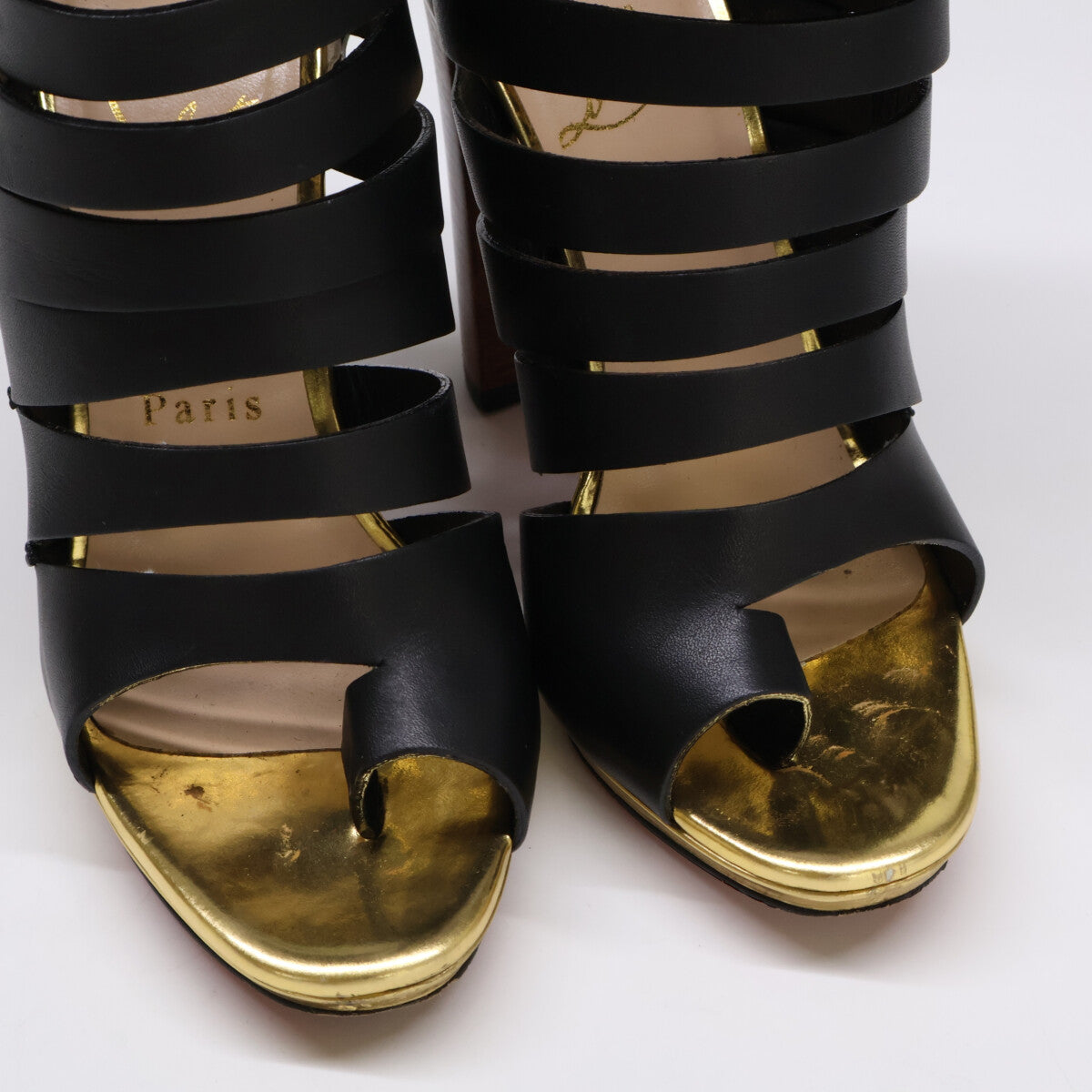 Christian Louboutin クリスチャンルブタン Decoup blocked レザー アンクルブーツ/ シューズ 35 1/2