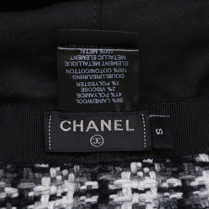 CHANEL シャネル 新品同様 国内正規 CCココマーク ツイード バケットハット 帽子 S