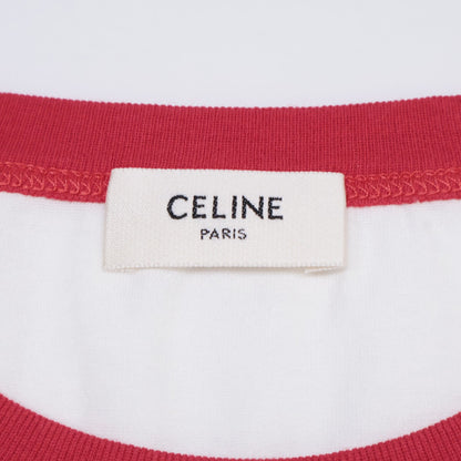 CELINE セリーヌ 美品 国内正規 2X58B671Q トリオンフ ロゴ 半袖Tシャツ トップス S