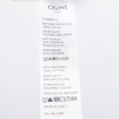 CELINE セリーヌ 美品 国内正規 2X58B671Q トリオンフ ロゴ 半袖Tシャツ トップス S