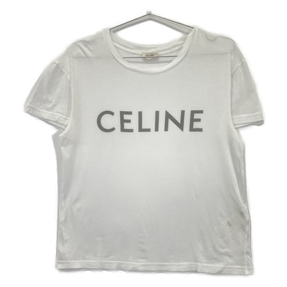 CELINE セリーヌ X237370E ﾎﾜｲﾄ ﾛｺﾞﾌﾟﾘﾝﾄ Tｼｬﾂ ワンピース XS