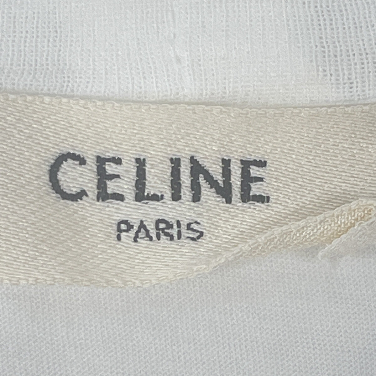 CELINE セリーヌ X237370E ﾎﾜｲﾄ ﾛｺﾞﾌﾟﾘﾝﾄ Tｼｬﾂ ワンピース XS