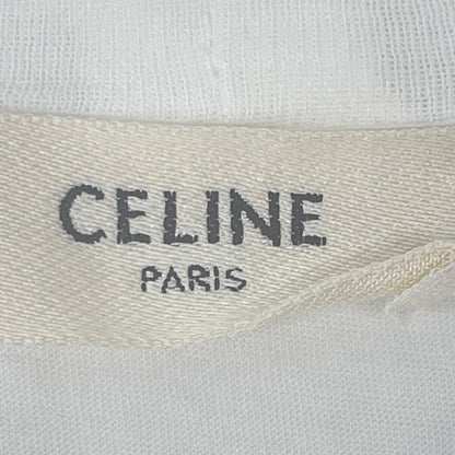 CELINE セリーヌ X237370E ﾎﾜｲﾄ ﾛｺﾞﾌﾟﾘﾝﾄ Tｼｬﾂ ワンピース XS