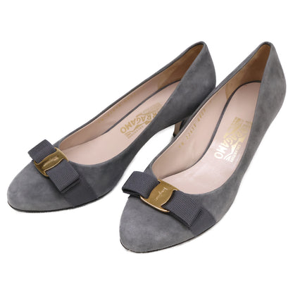 Salvatore Ferragamo サルヴァトーレフェラガモ 【美品】ヴァラリボン ラウンドトゥ シューズ 7D