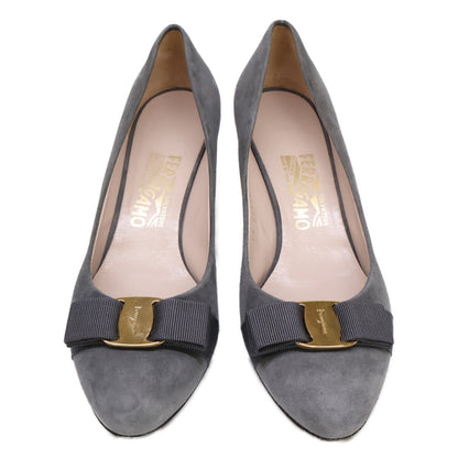 Salvatore Ferragamo サルヴァトーレフェラガモ 【美品】ヴァラリボン ラウンドトゥ シューズ 7D