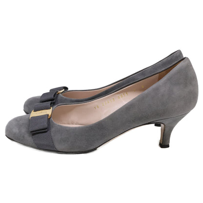 Salvatore Ferragamo サルヴァトーレフェラガモ 【美品】ヴァラリボン ラウンドトゥ シューズ 7D