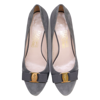 Salvatore Ferragamo サルヴァトーレフェラガモ 【美品】ヴァラリボン ラウンドトゥ シューズ 7D