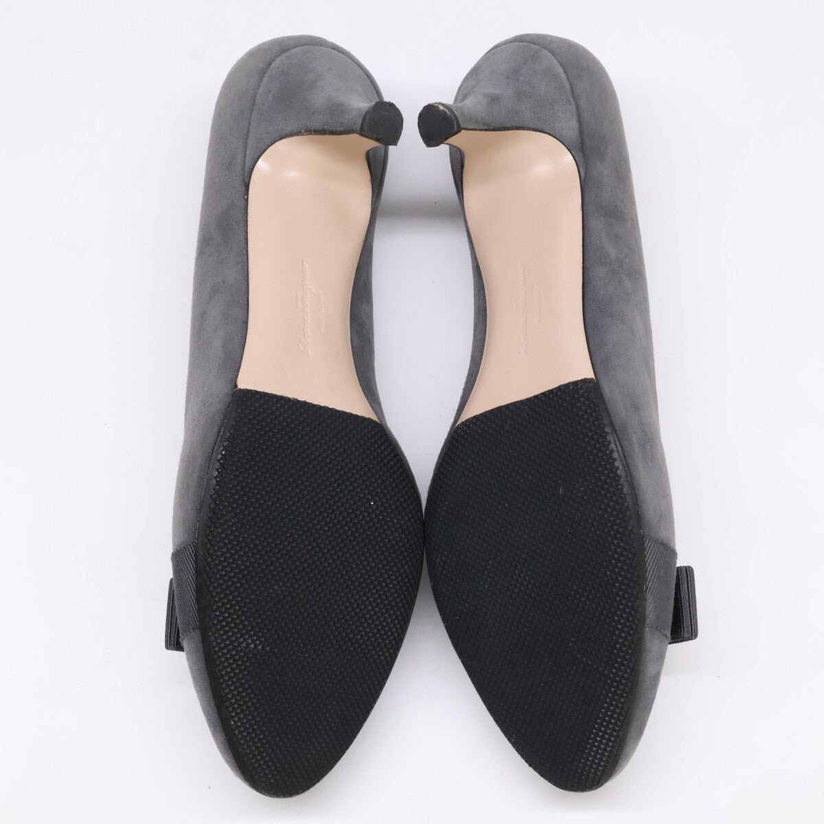 Salvatore Ferragamo サルヴァトーレフェラガモ 【美品】ヴァラリボン ラウンドトゥ シューズ 7D