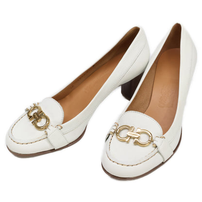 Salvatore Ferragamo サルヴァトーレフェラガモ ガンチーニ ラウンドトゥ ヒール シューズ 8C